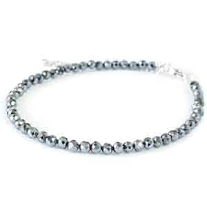 Amazon | One&Only Jewellery テラヘルツ 鉱石 4mm アンクレット